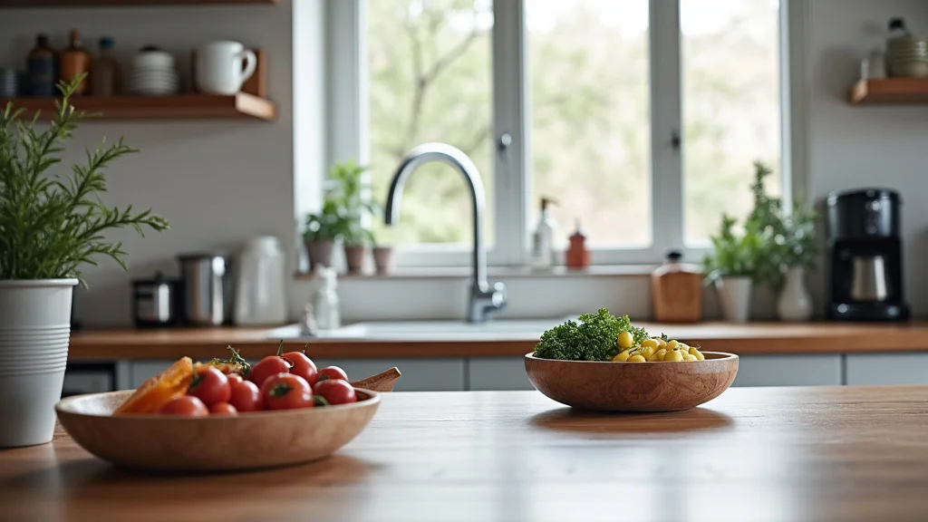 The image shows a modern kitchen with various essential appliances, aiding in choosing the best.