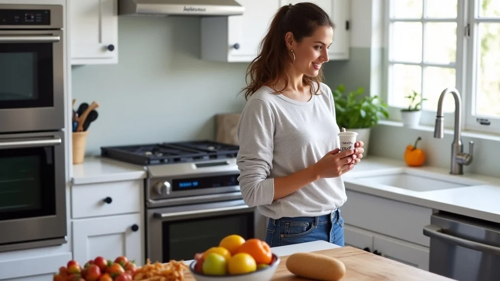 This image shows a modern kitchen with sleek, stainless steel appliances for choosing the right ones.