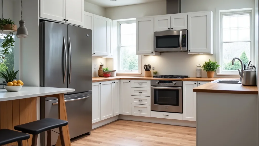 The image shows a collection of kitchen appliances, suggesting sale tips and tricks for smart shopping.